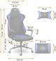 Fotel gamingowy Sofotel Yasuo niebieski (5903890602512) - obraz 7