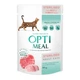 Влажный корм для стерилизованных котов OptiMeal Sterilised Adult с говядиной и индюшиным филе в желе 85 г B2712002 - изображение 1