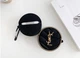 Чехол для наушников AirPods 4 luxury YSL черный силиконовый (2222) - изображение 2