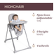 Крісло для годування Chicco Polly Armonia Steel 3 в 1 (8058664179039) - зображення 6
