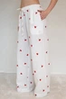 Forli Брюки с вышивкой из муслина Cherry M/L Белый ML0084-38-09_M/L - изображение 2