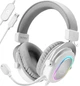 Fifine H6 White (7.1 CH, RGB) — ігрова гарнітура з віртуальним 7.1 Surround, програмованою RGB-підсвіткою - зображення 1