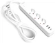 Сетевой удлинитель VIDEX ONCORD с/с 3п 3м (3x1.5 мм) 2.4А 2USB+USB-C с кнопкой White (VF-PD33G2U1C-W) - изображение 1