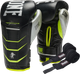 Боксерские перчатки Leone GN110F Revo Fluo 12 унций Black (бинты 4 м в комплекте) (GN110F_Black_12oz) - изображение 1