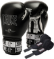 Боксерские перчатки Leone GN208 Iconic 10 унций Black (бинты 4 м в комплекте) (GN208_Black_10oz) - изображение 1