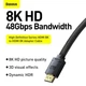 Кабель HDMI 2.1 8K BASEUS High Definition Series HDMI на HDMI Adapter Cable |2m, 8K, HDMI2.1| Black - зображення 2