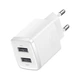 Сетевое зарядное устройство на 2 выхода Baseus Compact Charger (10.5W, 2 USB). White - изображение 1