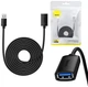 USB кабель удлинитель USB на USB Baseus AirJoy Series charging data (5m, 5 Gbit/s, OTG, USB 3.0, 3A). Black - зображення 10