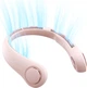 Вентилятор на шею FA14 Jisulife Neck Fan Life3 портативный, 4000Mah, 13 часов работы Розовый - изображение 3
