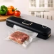 Домашний вакууматор для еды Vacuum Sealer 120Вт от сети, бытовой вакуумный упаковщик для пищевых продуктов с дисплеем + 10 вакуумных гофрированных пакетов Черный VLH-082-Black - изображение 1