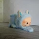 Плюшевая Мягкая игрушка браслет на руку Лабуба LABUBU с крыльями Голубая - изображение 3