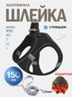 Шлейка с поводком для кошек и собак мелких и средних пород Размер M Черная Мята в подарок - изображение 1