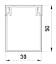 Короб перфорированный 30x50мм 2 пог.м ПВХ серый [s13033007] E.NEXT e.trunking.perf.stand.30.50 - изображение 2
