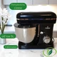Кухонный комбайн Crownberg CB 3405 2200 Вт, Планетарный тестомес с чашей на 5л и 6 скоростей черный - изображение 1