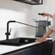 Змішувач Talis 270 1jet кухонний з витяжним виливом Sbox (72809670) Black Matt - изображение 4