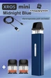 Под система Vaporesso Xros mini Midnight Blue + 2 картриджа, кабель зарядки Type-C и сюрприз. Електронная сигарета - изображение 1