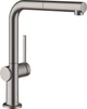 Змішувач Talis M54 270 1jet кухонний з витяжним виливом Brushed Black Chrome (72808340) - изображение 1