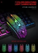 Игровой комплект 4 в 1 T-Wolf TF400: клавиатура, мышь, наушники с микрофоном и коврик, проводной, RGB - изображение 3