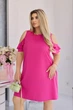 Летнее платье женское с вырезами на рукавах Fashion 54/56 малиновый - изображение 3