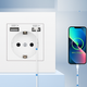 Розетка Coswall з 2 USB-портами та заземленням Пластикова Біла - зображення 5