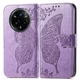 Чохол-книжка з малюнком UniCase Butterfly Pattern для Realme 14 Pro Plus - Light Purple - зображення 2