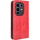 Чехол-книжка Deexe Retro Style для Infinix Note 50 Pro Plus - Red - изображение 7