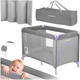 Дорожнє ліжечко RICOKIDS 125 x 65 x 78 см RK-240 Grey-Lavender (724011) (5903890605186) - зображення 3
