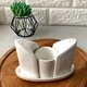 Набор спецовниц фарфоровый овальный белый Extra white 60×125 мм - изображение 3