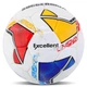 Мяч футбольный размер №5 Soccermax Excellent 9495 White-Yellow-Red - изображение 3
