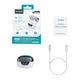 Бездротові навушники Choetech BH-T60 White TWS, Bluetooth 5.3, ANC+ENC, LED-дисплей - зображення 4