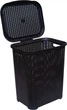 Корзина для белья Tuffex Ротанг 7019 45 л Черная (ТВ000026885) - изображение 1