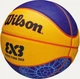 Баскетбольный мяч Wilson FIBA 3X3 MINI BSKT PARIS 2024 сине-черный Размер 3 WZ3015101XB3 - изображение 3