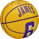 Баскетбольный мяч Wilson NBA PLAYER ICON MINI LEBRON JAMES желто-фиолетовый Размер 3 WZ4007201XB3 - изображение 2