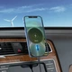 Автотримач Hoco CA91 Magic magnetic wireless fast charging, 15W, сірий - зображення 9