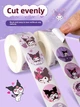 Наклейки Kuromi в рулоне 500 шт Sanrio аниме для ноутбука дневника блокнота водонепроницаемые Kawaii Каваные игрушки - изображение 2