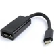 Адаптер Cablexpert USB Type-C - DisplayPort (M/F), 0.15 м, черный (A-CM-DPF-01) - изображение 1