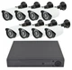 Регистратор набор на 8 камер видеонаблюдения DVR UKC 6678 WiFi 8ch IP67 black/white - изображение 1