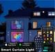 Смарт гірлянда штора 2*2 м 400 LED RGB, керування телефоном чи пультом - зображення 7