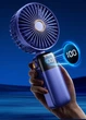 Портативный вентилятор с LED дисплеем и множеством функций Складной, подставка для телефона, на аккумуляторе - изображение 1