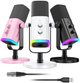 Mikrofon dynamiczny Fifine AM8P USB/XLR Pink (4820216974430) - obraz 4