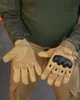 Перчатки тактические Outdoor Tactics Койот с защитой косточек из нубука и нейлона XXL - изображение 1