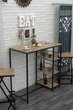 Барный стол с полками в стиле лофт EcoLoft DSP-1114Д Дуб Аппалачи - изображение 2