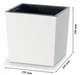 Горщик для квітів Prosperplast Urbi Square Low 29,5х29,5х29 см білий пластиковий (DURS300L-S449) - зображення 2