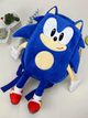 Рюкзак дитячий плюшевий їжачок Сонік із мультфільму Sonic для дівчинки для хлопчика м'яка іграшка 40x7x24 синій (SVS) - зображення 8