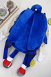 Рюкзак дитячий плюшевий їжачок Сонік із мультфільму Sonic для дівчинки для хлопчика м'яка іграшка 40x7x24 синій (SVS) - зображення 5