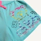 Детские шорты для девочки DASSI KIDS с принтом Радужный мишка 5-6р 116 см бирюзовые - изображение 3