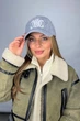 Бейсболка из пальтовой диагонали с вышивкой Braxton "Lace" серый (6099) - изображение 1