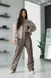 Брюки с эко-кожи L-XL. Коричневый - изображение 6