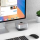 Подставка для Mac Mini M4/M4 Pro MISSION MS60 Silver с быстрым доступом к кнопке выключения и дополнительным пассивным охлаждением - изображение 4