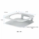 Подставка для Mac Mini M4/M4 Pro MISSION MS60 Silver с быстрым доступом к кнопке выключения и дополнительным пассивным охлаждением - изображение 8